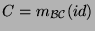 $C=m_{{\cal B}{\cal C}}(id)$