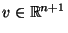 $v\in {\mathbb{R}}^{n+1}$
