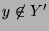 $y\not\in Y'$