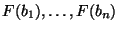 $F(b_1),\dots,F(b_n)$