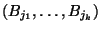 $(B_{j_1},\dots,B_{j_k})$