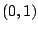 $(0,1)$