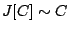 $J[C]\sim C$