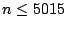 $n\leq 5015$