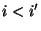 $i<i'$