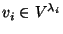 $v_i\in V^{\lambda_i}$