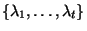 $\{\lambda_1,\dots,\lambda_t\}$