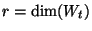 $r=\dim(W_t)$