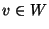 $v\in W$