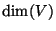 $\dim(V)$