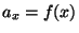 $a_x=f(x)$