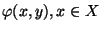 $\varphi(x,y),x\in X$