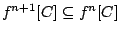 $f^{n+1}[C]\subseteq f^n[C]$