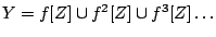 $Y=f[Z]\cup f^2[Z]\cup f^3[Z]\dots$