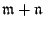 ${\mathfrak{m}}+{\mathfrak{n}}$