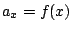 $a_x=f(x)$