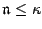 ${\mathfrak{n}}\leq\kappa$