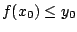 $f(x_0)\leq y_0$