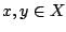 $x,y\in X$