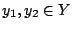 $y_1,y_2\in Y$