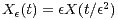 Xe(t) = eX(t/e2) 